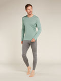 Men's Merino 200 Oasis Long Sleeve Crew Thermal Top Moss - 3