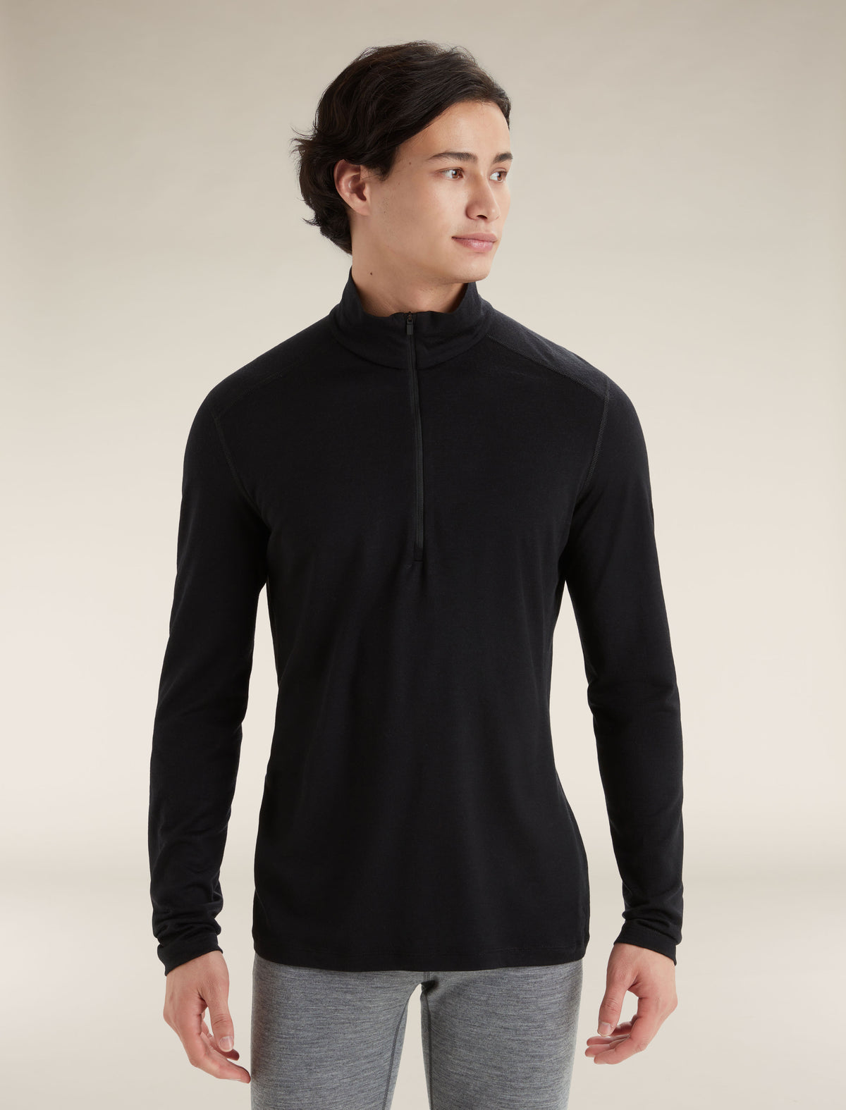 Merino 200 Oasis Thermo-Langarmshirt mit halblangem Reißverschluss Herren  - 6