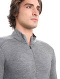 Men's Merino 200 Oasis Long Sleeve Half Zip Thermal Top Gritstone Heather - 5