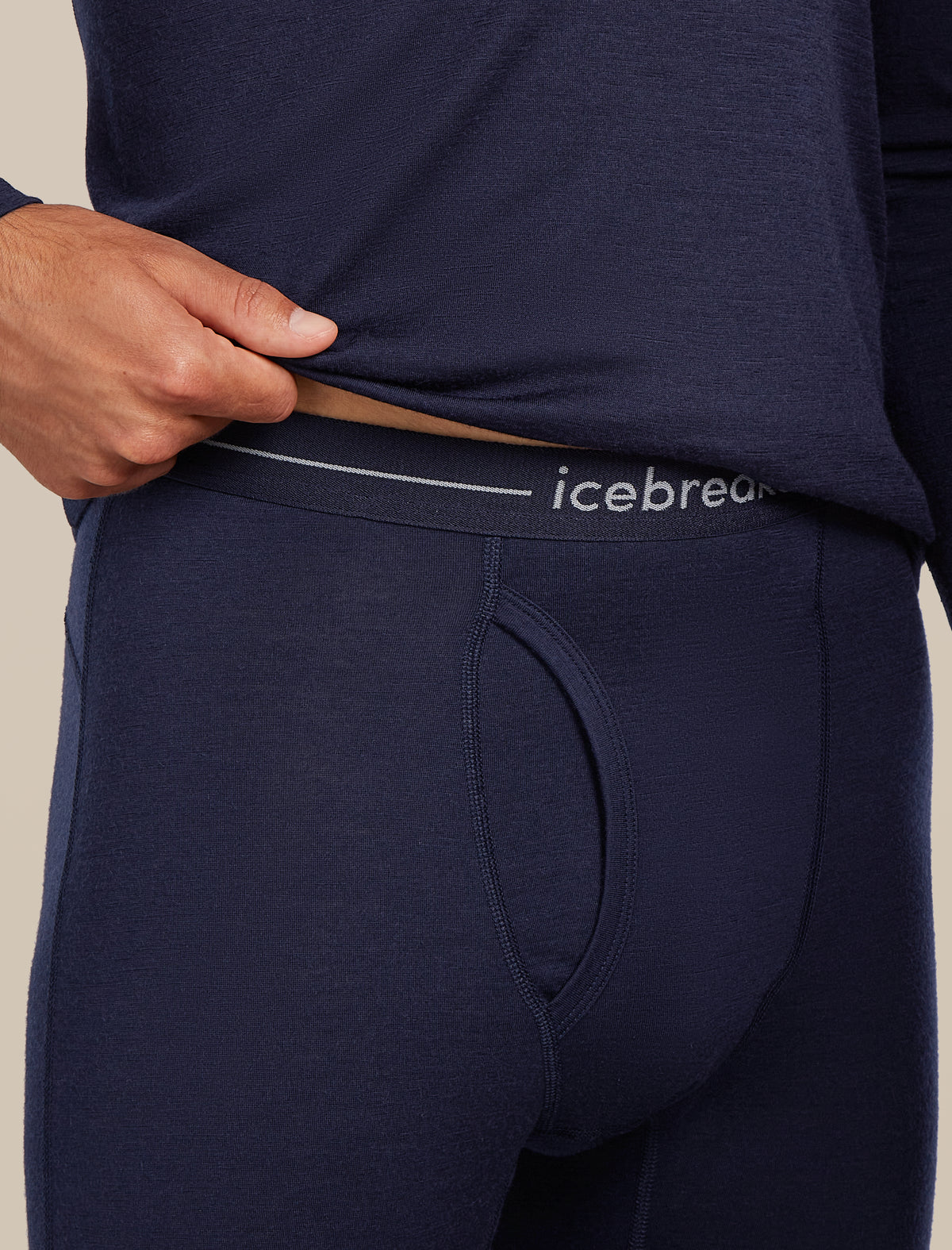 icebreaker® Leggings térmicos de hombre con bragueta Merino 200 Oasis para hombre Midnight Navy Men - 6