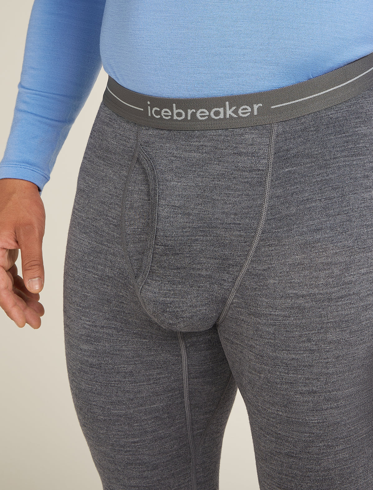 icebreaker® Merino 260 Oasis Thermo-Leggings mit Eingriff Herren Gritstone Heather Men - 5