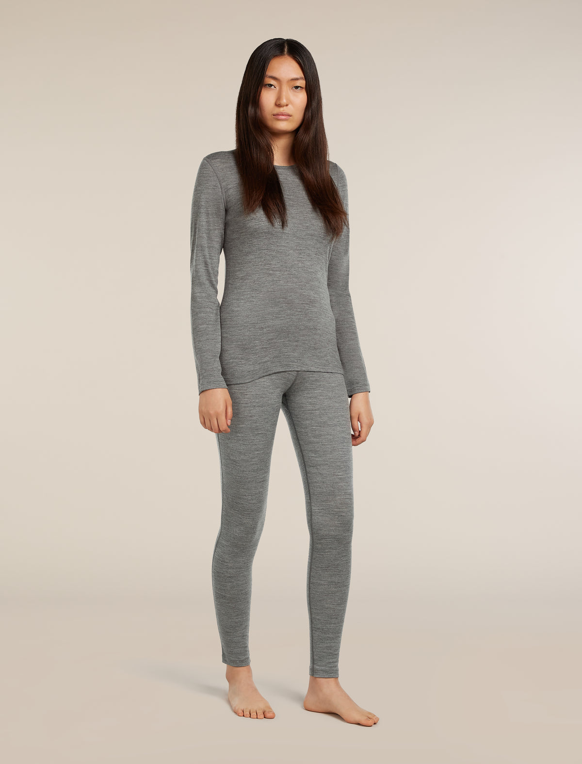 Women's 200 Oasis Thermal Top Gritstone Heather - 3