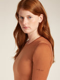 Women's Merino 200 Oasis Long Sleeve Crew Thermal Top Dusty clay - 5