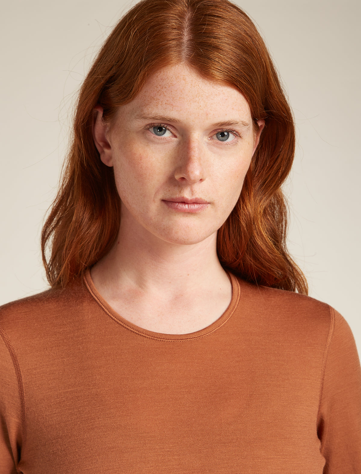 Women's Merino 200 Oasis Long Sleeve Crew Thermal Top Dusty clay - 6