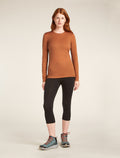 Women's Merino 200 Oasis Long Sleeve Crew Thermal Top Dusty clay - 3