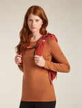 Women's Merino 200 Oasis Long Sleeve Crew Thermal Top Dusty clay - 4