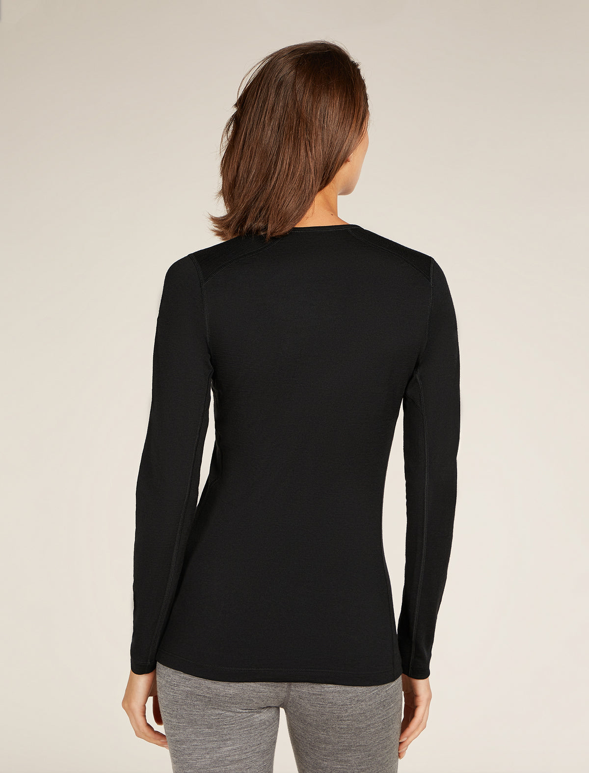 Women's Merino 200 Oasis Long Sleeve Crew Thermal Top Black Unboxed - 2