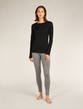 Women's Merino 200 Oasis Long Sleeve Crew Thermal Top Black Unboxed - 3