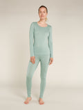 Women's Merino 200 Oasis Long Sleeve Scoop Thermal Top Moss - 3