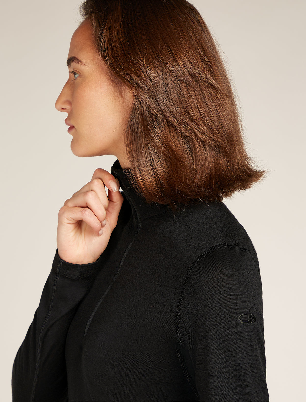 Women's Merino 200 Oasis Long Sleeve Half Zip Thermal Top Black - 9