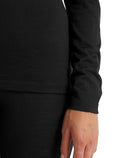 Women's Merino 200 Oasis Long Sleeve Half Zip Thermal Top Black - 7