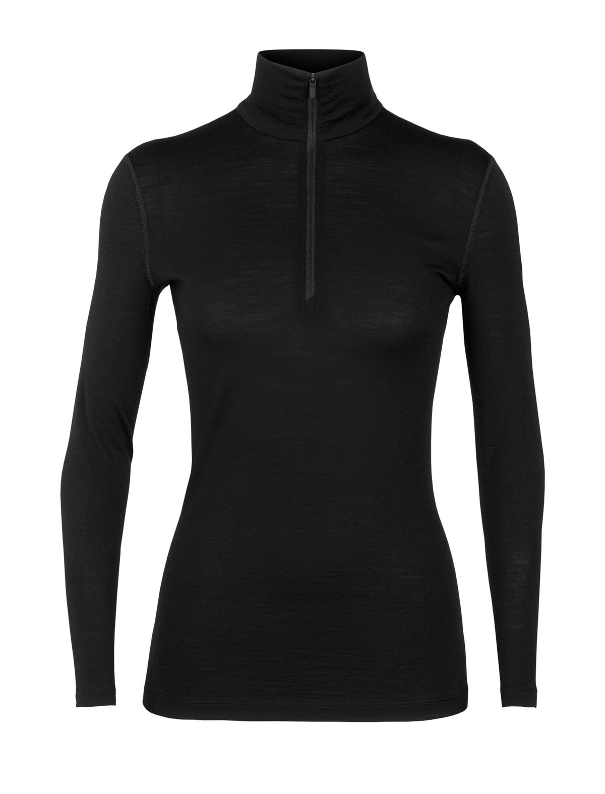 Women's Merino 200 Oasis Long Sleeve Half Zip Thermal Top Black - 7