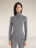 Women's Merino 200 Oasis Long Sleeve Half Zip Thermal Top Gritstone Heather - 1