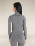 Women's Merino 200 Oasis Long Sleeve Half Zip Thermal Top Gritstone Heather - 2