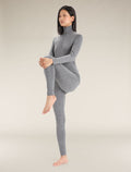 Women's Merino 200 Oasis Long Sleeve Half Zip Thermal Top Gritstone Heather - 3