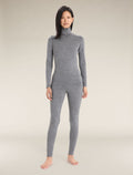 Women's Merino 200 Oasis Long Sleeve Half Zip Thermal Top Gritstone Heather - 4