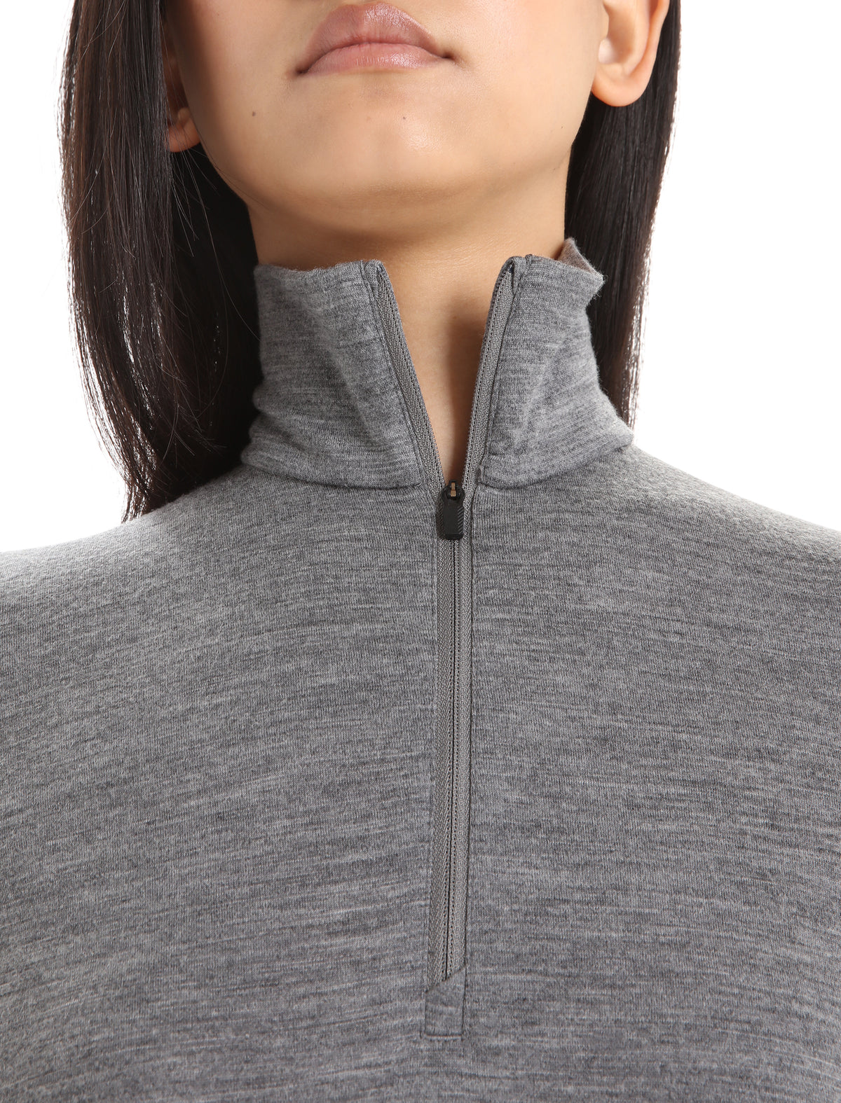 Women's Merino 200 Oasis Long Sleeve Half Zip Thermal Top Gritstone Heather - 5