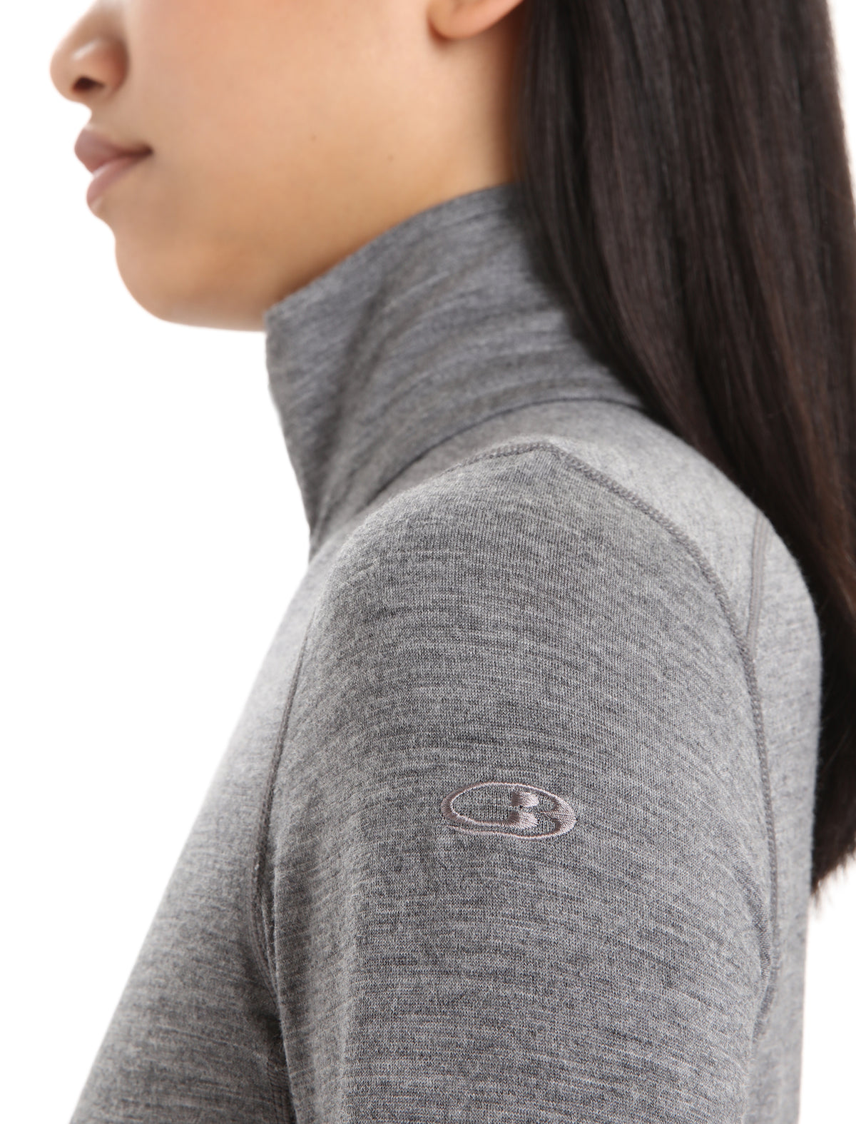 Women's Merino 200 Oasis Long Sleeve Half Zip Thermal Top Gritstone Heather - 6