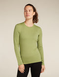 Women's Merino 260 Tech Long Sleeve Crew Thermal Top Olive - 1