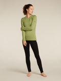 Women's Merino 260 Tech Long Sleeve Crew Thermal Top Olive - 3