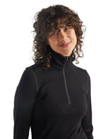 Merino 260 Tech Thermo-Langarmshirt mit halblangem Reißverschluss Damen  - 6