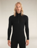 Men's Merino 175 Everyday Long Sleeve Half Zip Thermal Top Black - 1