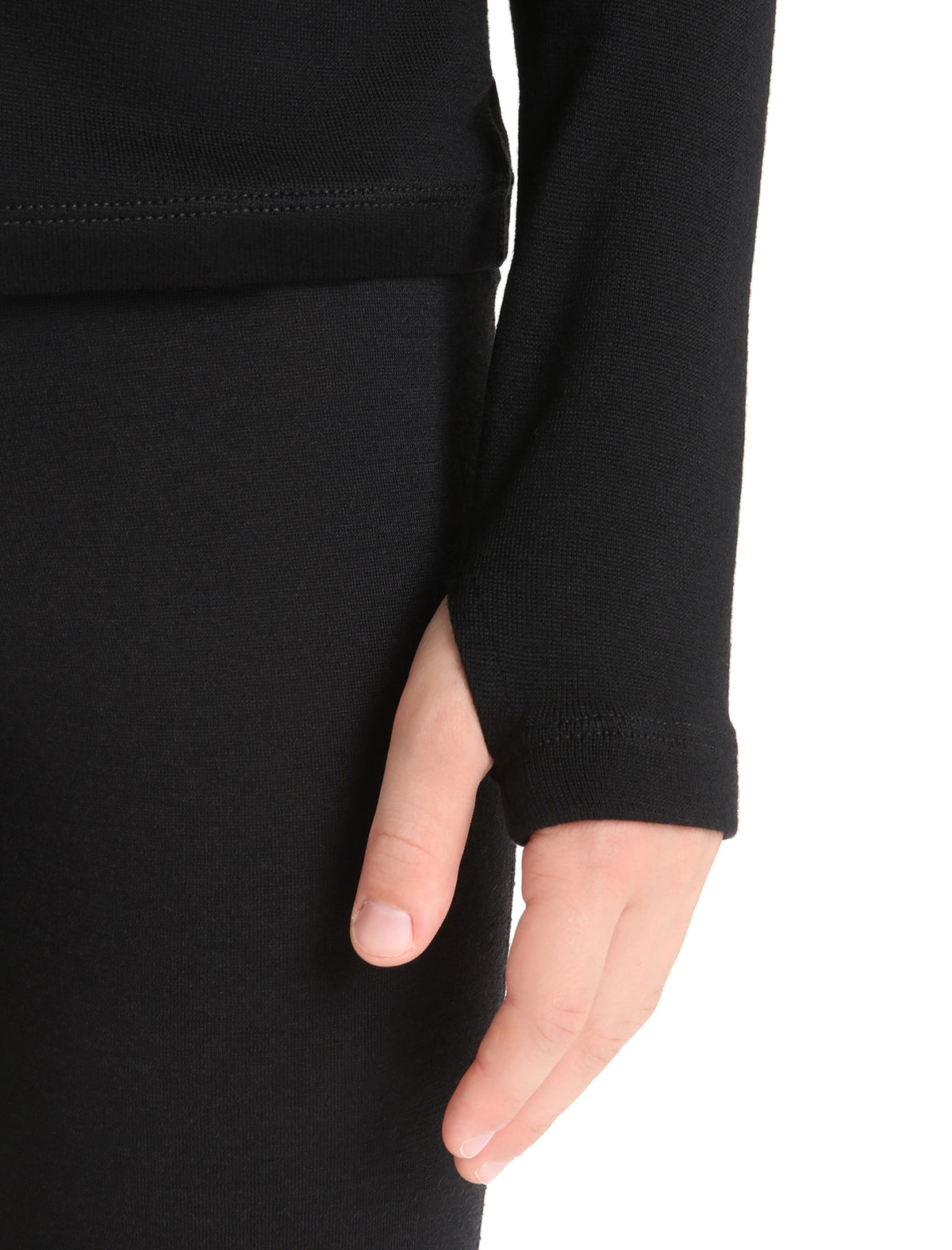 Kids’ Merino 260 Tech Long Sleeve Half Zip Thermal Top Black - 6