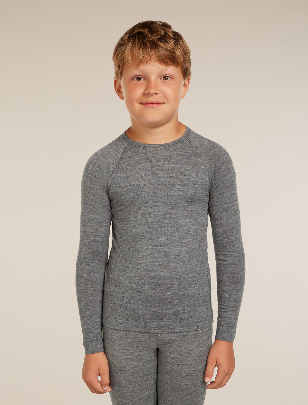 Kids’ 200 Oasis Thermal Top Gritstone Heather - 1