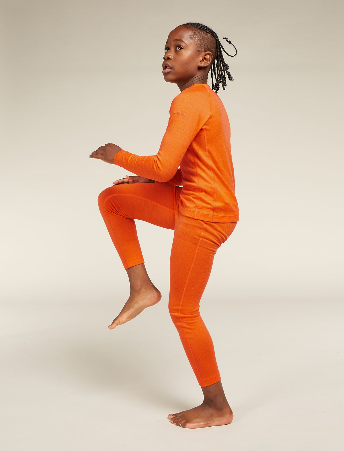 Kids’ Merino 200 Oasis Long Sleeve Crew Thermal Top Blaze - 5