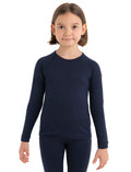 Kids’ Merino 200 Oasis Long Sleeve Crew Thermal Top Midnight Navy - 2