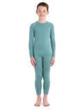 Kids’ Merino 200 Oasis Long Sleeve Crew Thermal Top Cloud Ray - 1