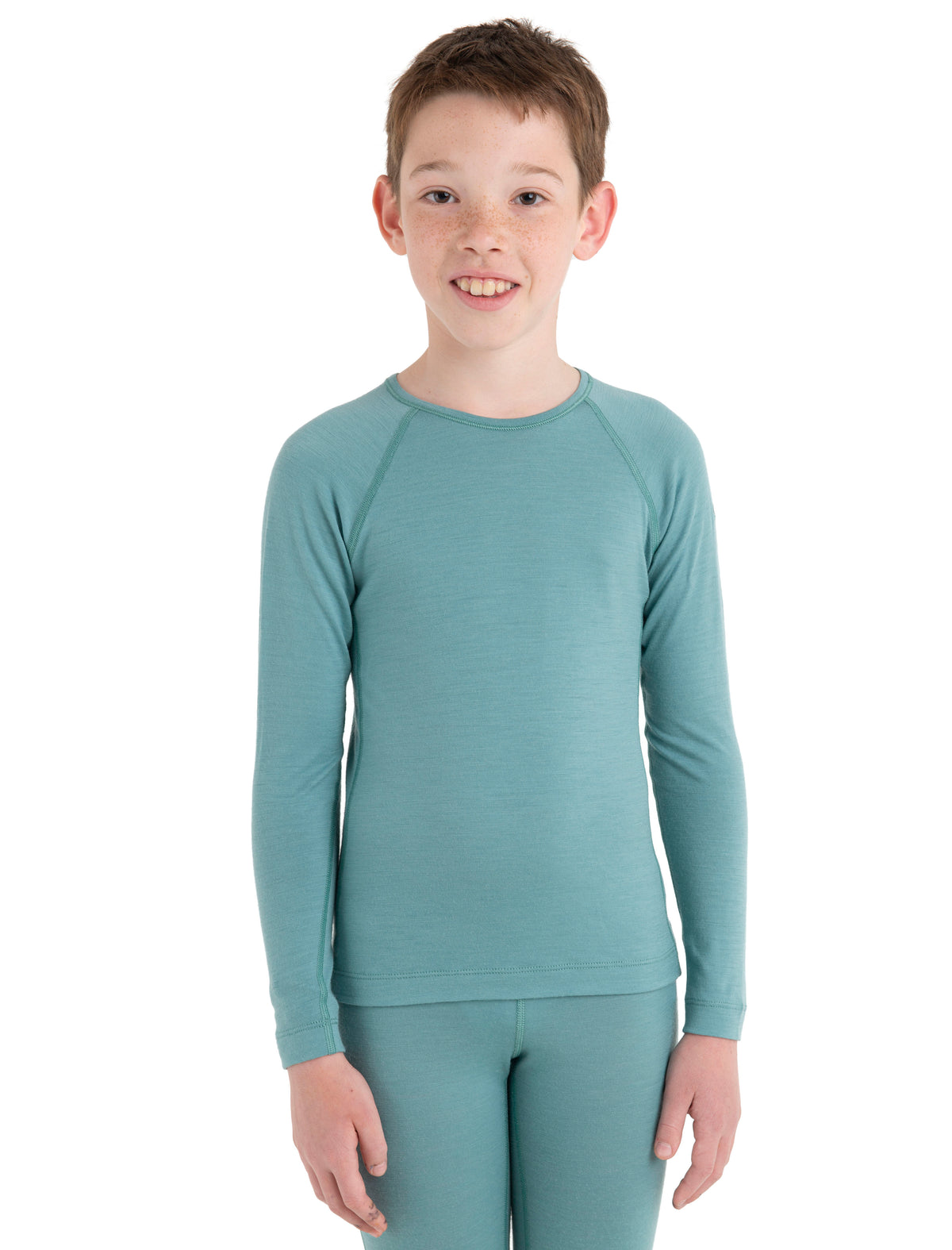 Kids’ Merino 200 Oasis Long Sleeve Crew Thermal Top Cloud Ray - 2