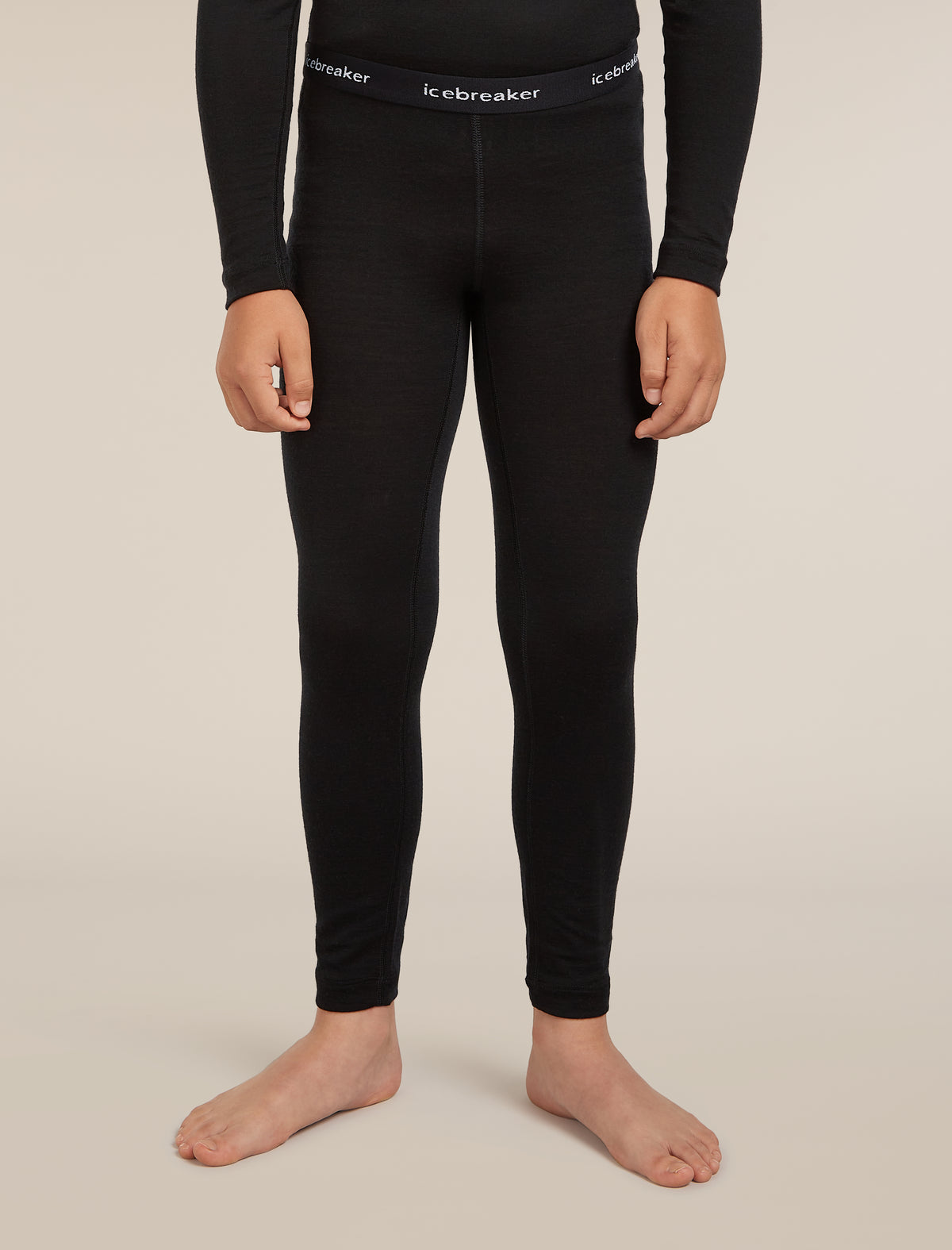 Kids’ 200 Oasis Thermal Leggings Black - 1