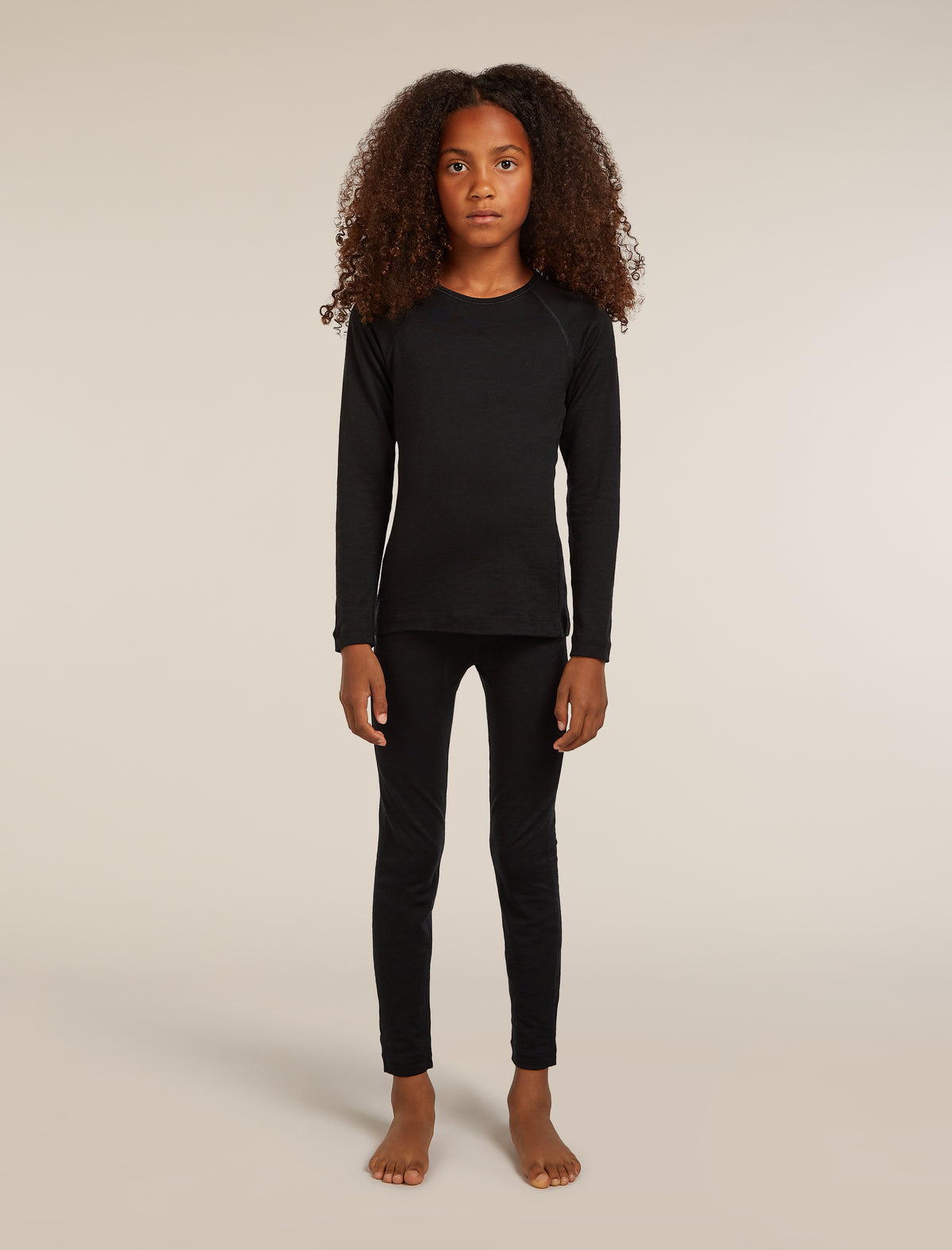 Kids’ 200 Oasis Thermal Leggings Black - 6