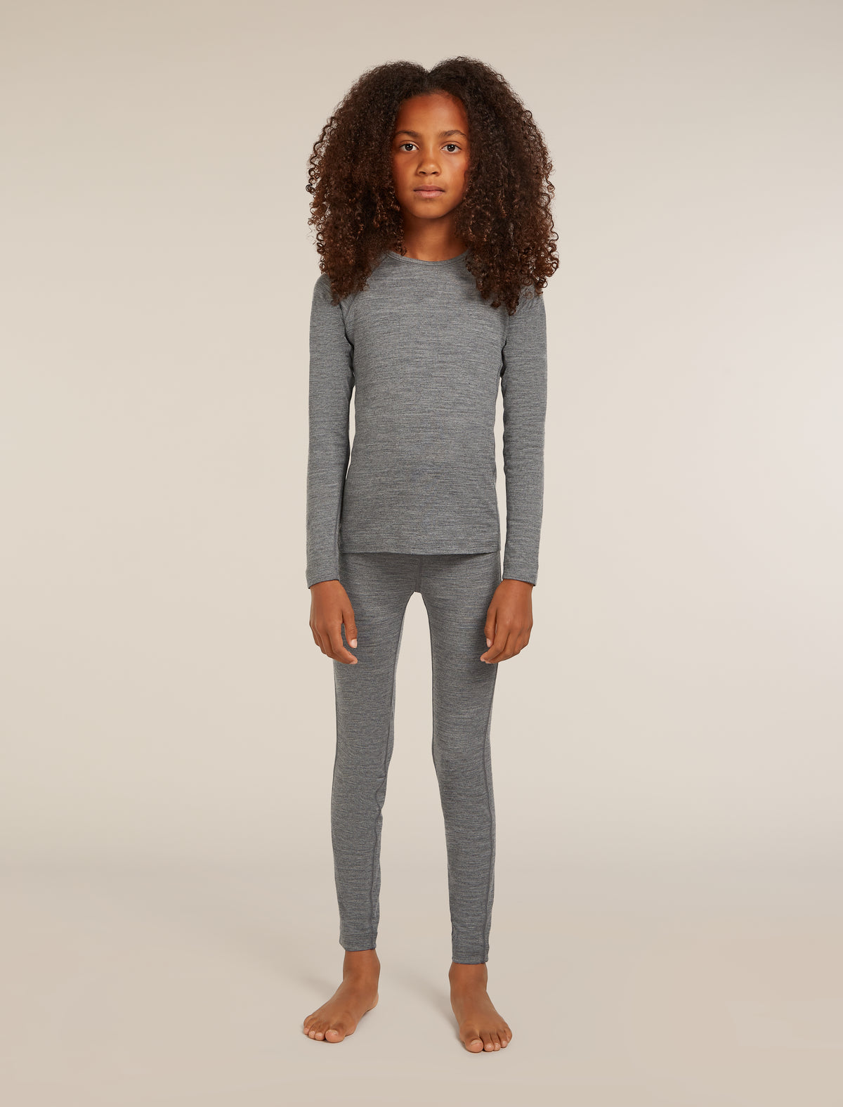 Kids’ 200 Oasis Thermal Leggings Gritstone Heather - 5