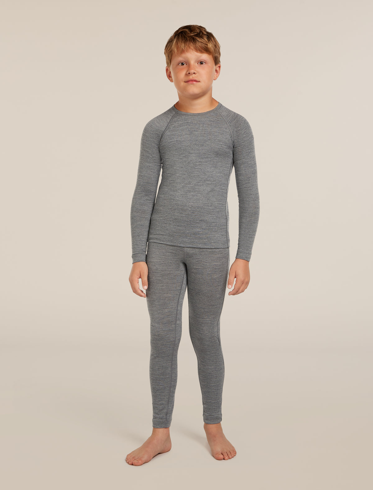 Kids’ 200 Oasis Thermal Leggings Gritstone Heather - 6
