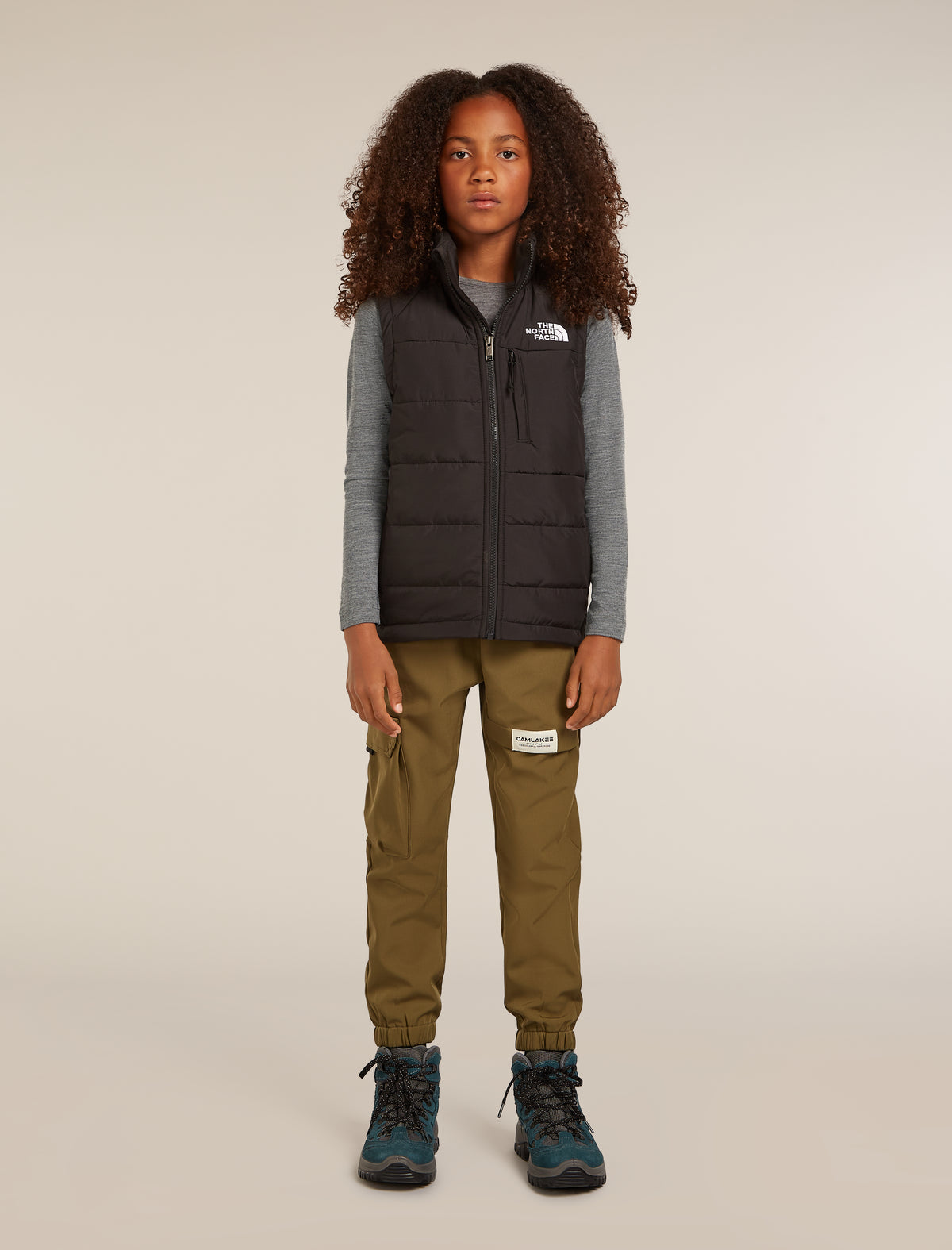 Kids’ 200 Oasis Thermal Leggings Gritstone Heather - 7