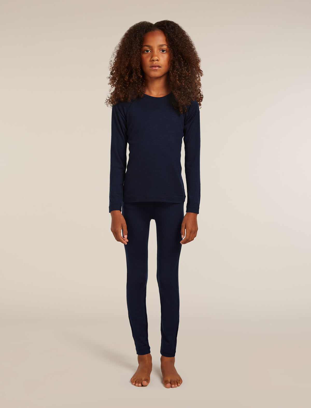 Kids’ 200 Oasis Thermal Leggings Midnight Navy - 6