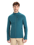 Men's Descender Long Sleeve Zip Jacket Green Glory - 1