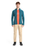 Men's Descender Long Sleeve Zip Jacket Green Glory - 3