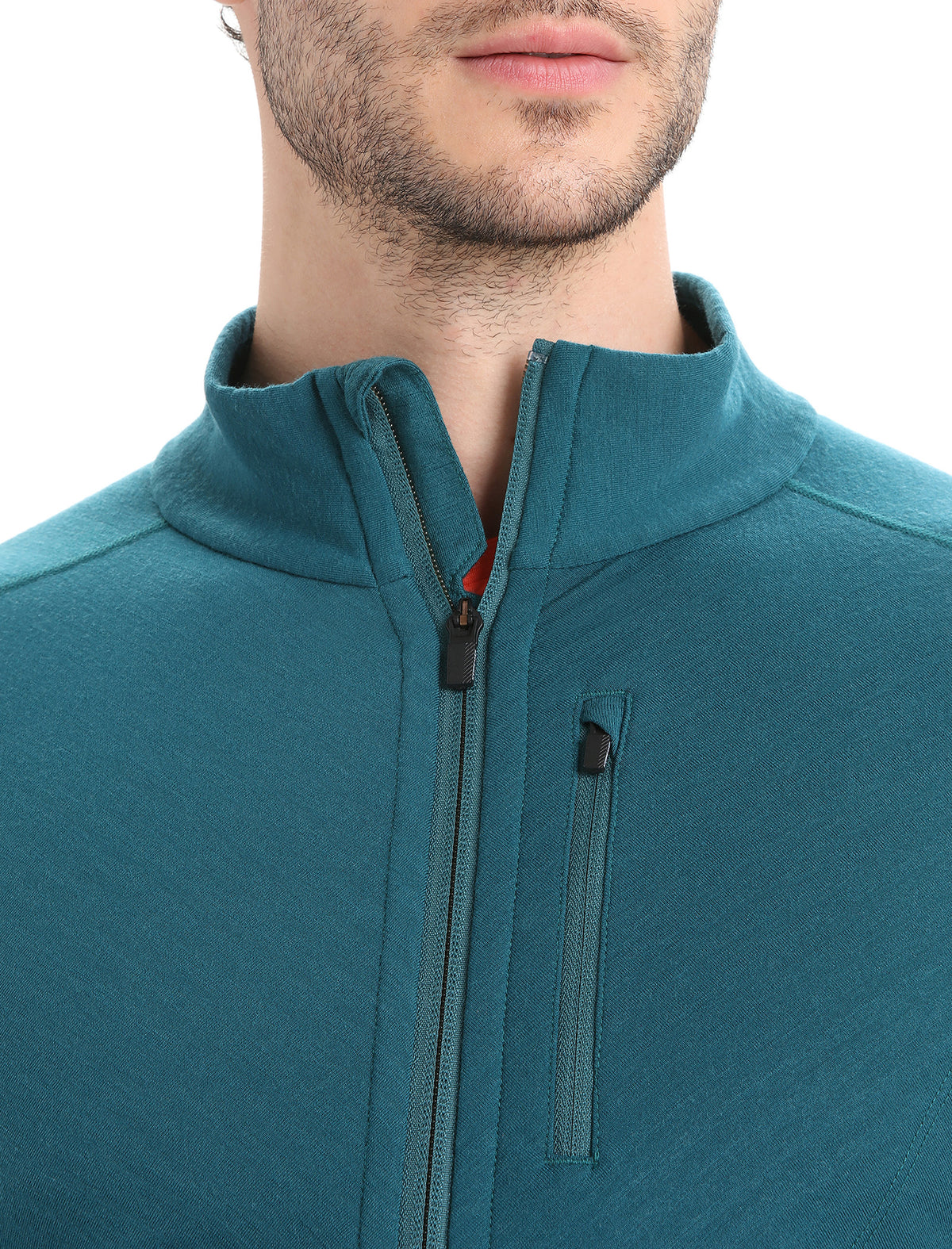 Men's Descender Long Sleeve Zip Jacket Green Glory - 4