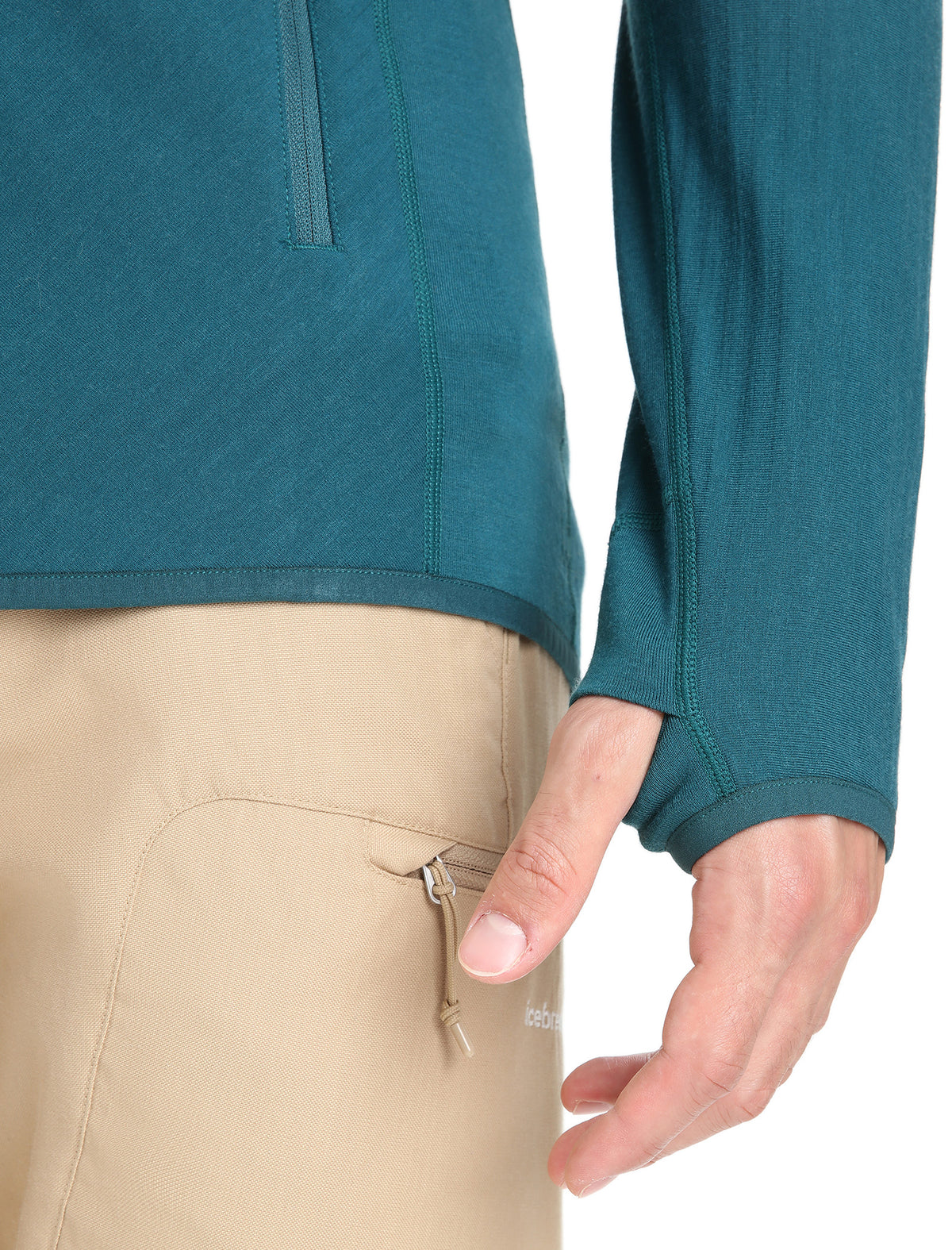 Men's Descender Long Sleeve Zip Jacket Green Glory - 8