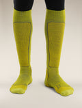 Men's Merino Ski+ Light Over the Calf Socks Bio Lime/Solar - 1