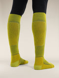 Men's Merino Ski+ Light Over the Calf Socks Bio Lime/Solar - 2