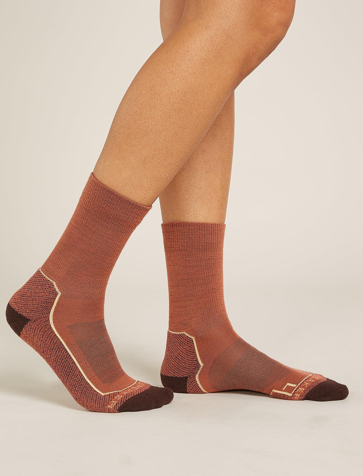 Women's Merino Hike+ Light Crew Socks Cedarwood/Bitter - 2