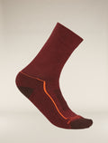 Men's Merino Hike+ Light Crew Socks PORT/BLAZE - 2