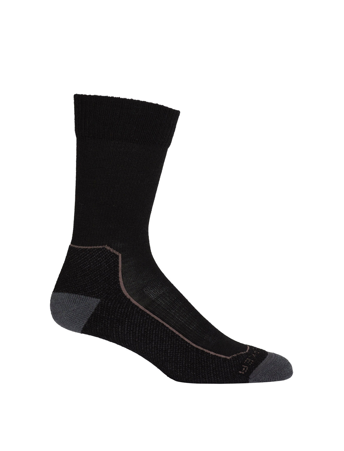 Men's Merino Hike+ Light Crew Socks Black/Mink - 1