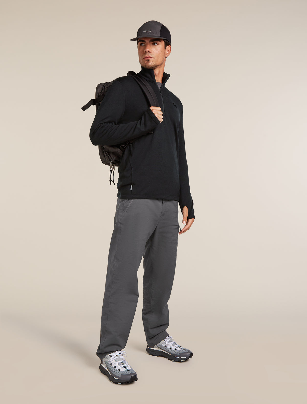 Men's 300 Original Half Zip Top Black - 4