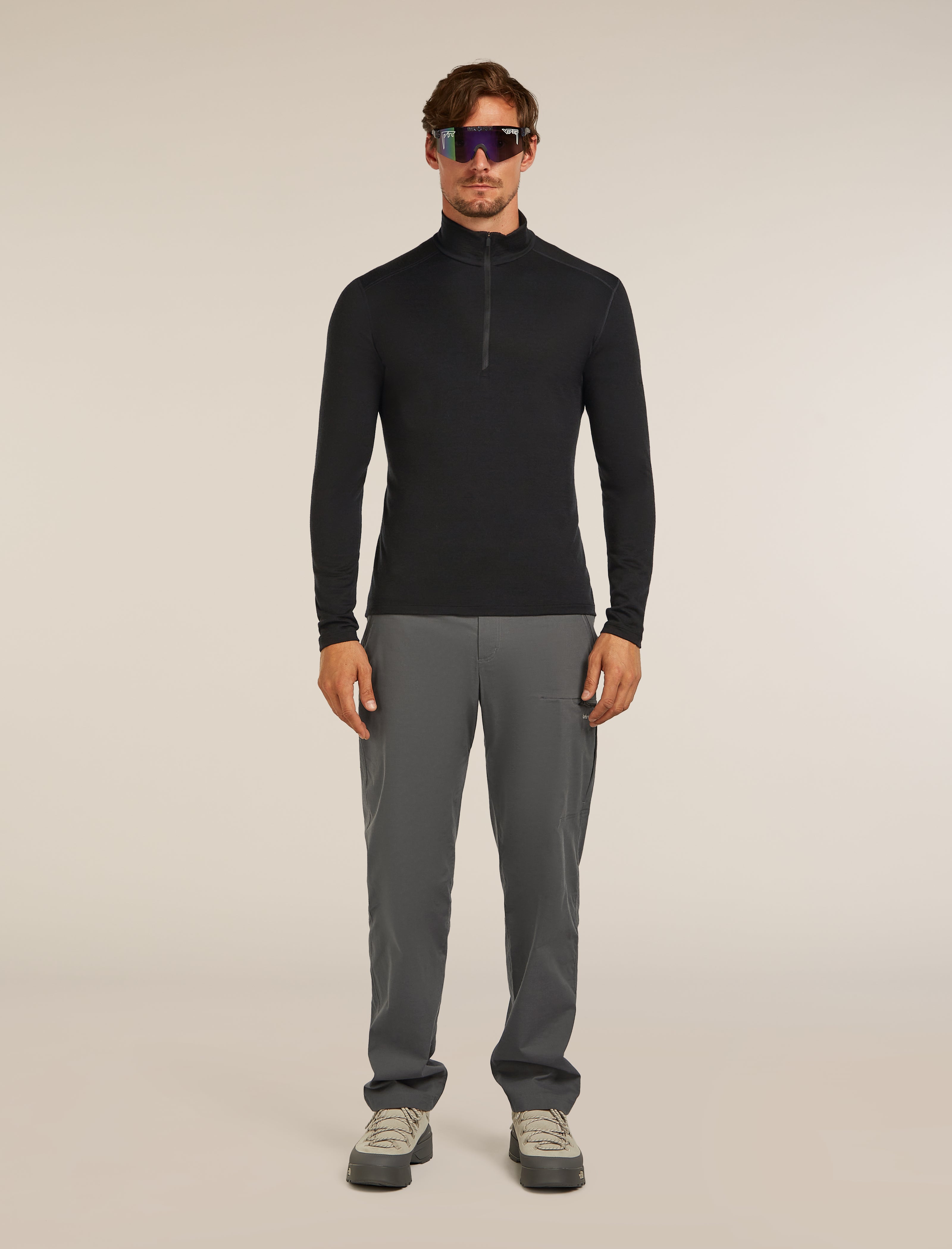 Men's Merino 200 Oasis Long Sleeve Half Zip Thermal Top| icebreaker