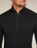 Men's 200 Oasis Half Zip Thermal Top Black - 5